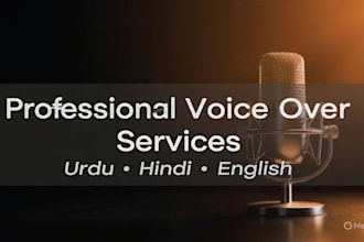 do professional urdu english narration voice over