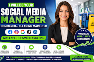 be your social media marketing manager for cleaning services