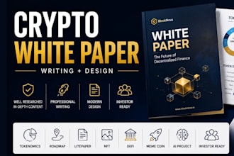 write and design crypto white paper, meme coin white paper, nft white paper