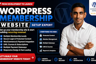 build wordpress membership website subscription website paid membership website