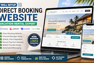 setup direct booking website vacation rental guesty logdify smoobu ownerrez vrbo