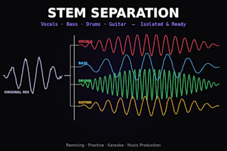 separate vocals and instruments into individual stems