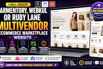 create garmentory webkul ruby lane mutivendor ecommerce marketplace website