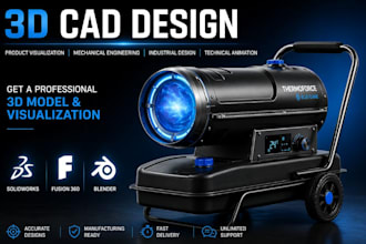 do 3d cad product design mechanical 2d cad drawing fusion 360 for manufacturing