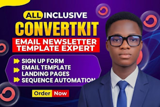 setup convertkit newsletter kit email sequence convertkit landing page expert