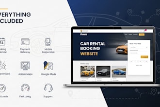 create premium car rental taxi booking website fast delivery SEO