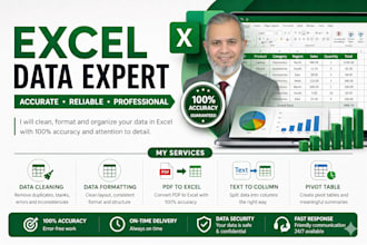 be your excel expert for data cleaning, formatting