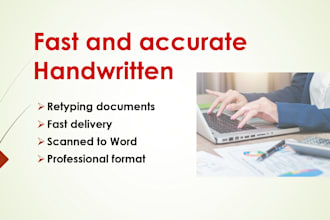 retype scanned or handwritten documents to word fast and accurately