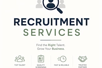 provide recruitment, candidate sourcing services