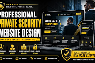 design a professional private security or bodyguard website
