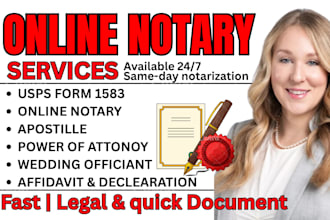 notarize your document, usps from 1583, poa, affidavit, legal documents