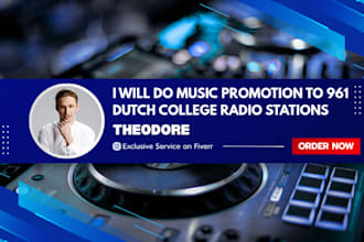 do music promotion to 961 dutch college radio stations