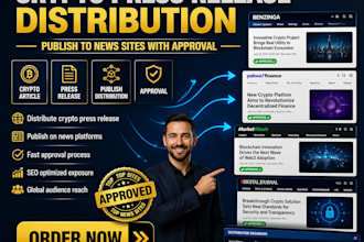 distribute crypto article press release publish to news press release approval
