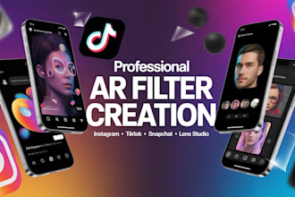 create viral snapchat filters, snapchat lens tiktok effects and custom ar lenses