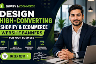 design high converting shopify ecommerce website banners for your business