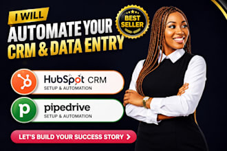 setup hubspot and pipedrive crm automation, pipeline and data cleanup