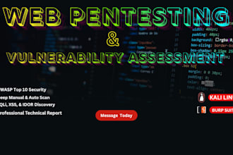 do web penetration testing and vulnerability assessment