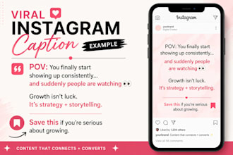 write viral social media captions, reels scripts and copy