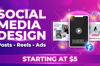 design social media posts, reels covers and ads for instagram and facebook