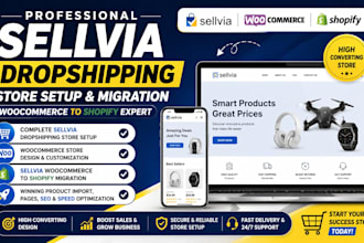 design wordpress sellvia dropshipping store sellvia migration to shopify website