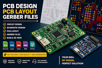 make pcb design pcb layout gerber files circuit design schematic design gerber