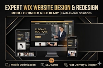 build wix website, design wix or redesign wix website for your business