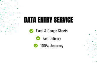 do fast and accurate data entry in excel or google sheets