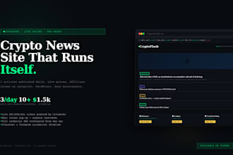build an automated crypto news website with passive affiliate income