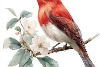 draw watercolor illustrations of animals, birds, and nature