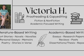 proof and edit literary works