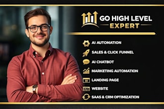 be gohighlevel expert to set up and optimize crm,website , booking system and ai