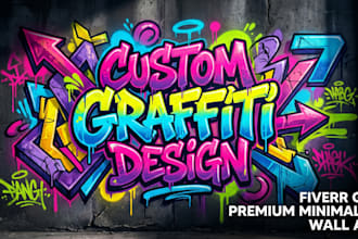 create custom graffiti mural, street art, and wall art design