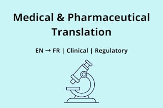 provide accurate human medical translation en to fr