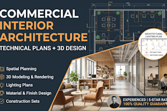 design commercial interior architecture and architectural lighting plans
