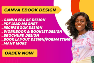 canva ebook design, canva workbook, worksheet, planner, journal, canva cookbook