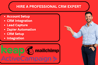 setup mailchimp activecampaign CRM keap integration hunter weave automation
