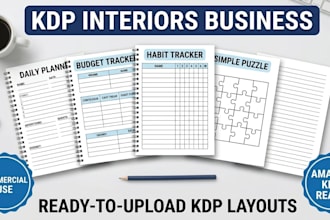 create custom kids activity book and KDP interiors for amazon KDP