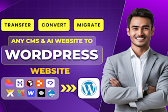 migrate or clone, lovable, replit, figma, squarespace, wix to wordpress website