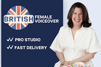 record a professional british female voice over