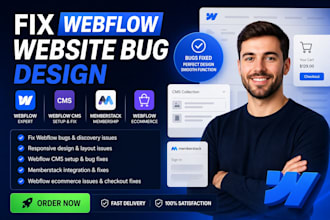 fix webflow website bug design webflow cms memberstack webflow ecommerce