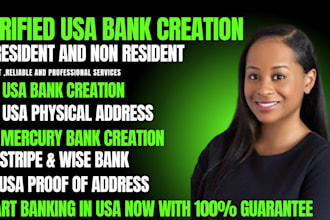 usa bank creation for resident and non resident USA phsical address