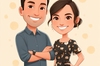 make family or couple caricature