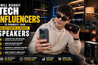 recruit tech influencers to promote your bluetooth and audio speakers
