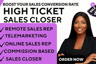 be remote sales rep commission based sales closer sales agent appointment setter