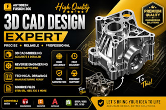 create precise 3d cad models for mechanical parts and product development