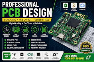 design professional pcb layout and schematic in easyeda