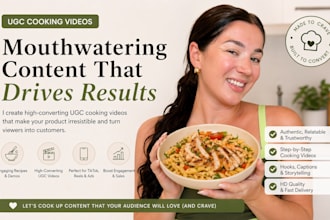 create high converting ugc cooking videos for your food brand