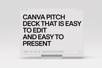create canva pitch deck presentation with clean editable slides