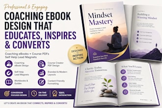 coaching ebook design, course creator PDF, self help lead magnet design