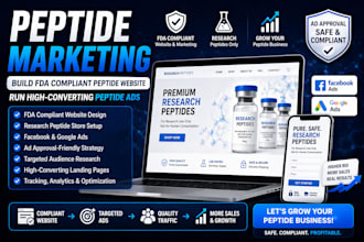 peptide marketing build fda compliant peptide website run peptide ads